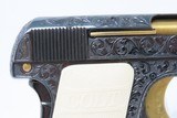 ENGRAVED Early COLT Model 1908 VEST POCKET .25 ACP Pistol HOLSTER 6.35 C&RColt’s Smallest Semi-Auto with GOLD HIGHLIGHTS - 7 of 16