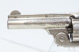 ENGRAVED, Nickel, PEARL Antique S&W .38 Single Action REVOLVER 5-Shot .38 Smith & Wesson Sidearm - 5 of 18