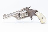ENGRAVED, Nickel, PEARL Antique S&W .38 Single Action REVOLVER 5-Shot .38 Smith & Wesson Sidearm - 2 of 18