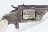 ENGRAVED, Nickel, PEARL Antique S&W .38 Single Action REVOLVER 5-Shot .38 Smith & Wesson Sidearm - 17 of 18