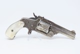 ENGRAVED, Nickel, PEARL Antique S&W .38 Single Action REVOLVER 5-Shot .38 Smith & Wesson Sidearm - 15 of 18