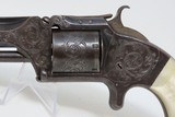BEAUTIFULLY ENGRAVED, PEARL c1866 S&W No. 2 “OLD ARMY” .32 Rimfire Revolver Customized Post-Civil War 6-Shooter - 4 of 18