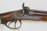 c1850s 16 Gauge Percussion SxS Shotgun by CHRISTIAN STURM of SUHL Engraved Gorgeous & Light Engraved, Gold, Horn, 5 Lbs. - 4 of 19