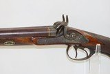 c1850s 16 Gauge Percussion SxS Shotgun by CHRISTIAN STURM of SUHL Engraved Gorgeous & Light Engraved, Gold, Horn, 5 Lbs. - 16 of 19