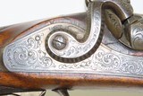 c1850s 16 Gauge Percussion SxS Shotgun by CHRISTIAN STURM of SUHL Engraved Gorgeous & Light Engraved, Gold, Horn, 5 Lbs. - 6 of 19
