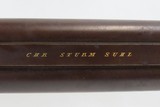 c1850s 16 Gauge Percussion SxS Shotgun by CHRISTIAN STURM of SUHL Engraved Gorgeous & Light Engraved, Gold, Horn, 5 Lbs. - 10 of 19