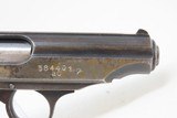 WORLD WAR 2 German WALTHER “ac” Code Model PP 9mm Kurz Pistol C&R WWII .380 with HOLSTER & WOODEN GRIPS - 20 of 20