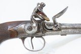 CLASSY 1700s FRENCH Antique .50 Caliber FLINTLOCK Pistol ACCESSORIZED CaseEngraved Breech Loading Pistol with CHECKERED STOCK - 7 of 19