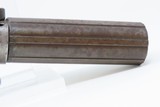 ANTIQUE Allen & Thurber WORCHESTER PERIOD Bar Hammer PEPPERBOX Revolver ENGRAVED First American Double Action Revolving Pistol - 14 of 17