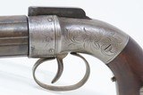 ANTIQUE Allen & Thurber WORCHESTER PERIOD Bar Hammer PEPPERBOX Revolver ENGRAVED First American Double Action Revolving Pistol - 17 of 17