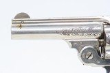 Engraved MOTHER of PEARL Grip SMITH & WESSON .38 SAFETY HAMMERLESS Revolver TURN OF THE CENTURY Top Break Smith & Wesson! - 5 of 19