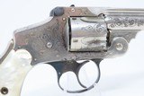 Engraved MOTHER of PEARL Grip SMITH & WESSON .38 SAFETY HAMMERLESS Revolver TURN OF THE CENTURY Top Break Smith & Wesson! - 18 of 19