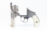 Engraved MOTHER of PEARL Grip SMITH & WESSON .38 SAFETY HAMMERLESS Revolver TURN OF THE CENTURY Top Break Smith & Wesson! - 15 of 19