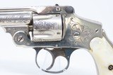Engraved MOTHER of PEARL Grip SMITH & WESSON .38 SAFETY HAMMERLESS Revolver TURN OF THE CENTURY Top Break Smith & Wesson! - 4 of 19