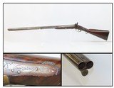 JACKSONVILLE, ILLINOIS “R J RUNKEL” PERCUSSION SxS Shotgun by JOHN COLCHERMid-to-Late 19th Century Belgian Fowler! - 1 of 21