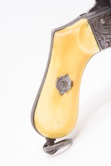 12-Shot Revolver CASED, ENGRAVED Antique ARENDT Pinfire 7.65mm LYON, FRANCE Fully Outfitted with IVORY GRIP & Accoutrements - 20 of 25