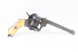 12-Shot Revolver CASED, ENGRAVED Antique ARENDT Pinfire 7.65mm LYON, FRANCE Fully Outfitted with IVORY GRIP & Accoutrements - 19 of 25