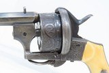 12-Shot Revolver CASED, ENGRAVED Antique ARENDT Pinfire 7.65mm LYON, FRANCE Fully Outfitted with IVORY GRIP & Accoutrements - 8 of 25