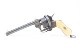 12-Shot Revolver CASED, ENGRAVED Antique ARENDT Pinfire 7.65mm LYON, FRANCE Fully Outfitted with IVORY GRIP & Accoutrements - 6 of 25