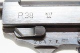 World War II NAZI German MAUSER “byf/44” Code 9x19mm Luger P.38 Pistol C&R
Third Reich Replacement of the Luger P.08 - 6 of 21