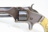 Carved IVORY Presentation INSCRIBED Antique CIVIL WAR S&W No. 1 22 REVOLVER 1860s Beautiful Cased Custom Smith & Wesson! - 5 of 20