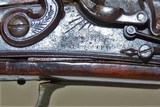 S. ELLIOTT Antique FLINTLOCK American Full Stock .48 Caliber LONG RIFLE
NEW ENGLAND Rifle with Large Brass Patch Box - 5 of 20