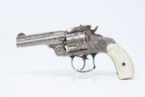 Antique SMITH & WESSON .38 S&W Double Action TOP BREAK Revolver With FULL COVERAGE Floral Engraving & PEARL GRIPS! - 2 of 19