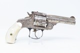 Antique SMITH & WESSON .38 S&W Double Action TOP BREAK Revolver With FULL COVERAGE Floral Engraving & PEARL GRIPS! - 16 of 19
