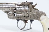 Antique SMITH & WESSON .38 S&W Double Action TOP BREAK Revolver With FULL COVERAGE Floral Engraving & PEARL GRIPS! - 4 of 19