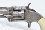 CASED & ENGRAVED Antique SMITH & WESSON Model 1-1/2 .32 Caliber REVOLVER
WILD WEST S&W Spur Trigger with PEARL GRIPS - 7 of 20