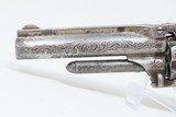 CASED & ENGRAVED Antique SMITH & WESSON Model 1-1/2 .32 Caliber REVOLVER
WILD WEST S&W Spur Trigger with PEARL GRIPS - 8 of 20