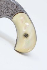 CASED & ENGRAVED Antique SMITH & WESSON Model 1-1/2 .32 Caliber REVOLVER
WILD WEST S&W Spur Trigger with PEARL GRIPS - 6 of 20