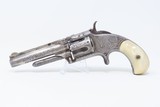 CASED & ENGRAVED Antique SMITH & WESSON Model 1-1/2 .32 Caliber REVOLVER
WILD WEST S&W Spur Trigger with PEARL GRIPS - 5 of 20