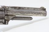 CASED & ENGRAVED Antique SMITH & WESSON Model 1-1/2 .32 Caliber REVOLVER
WILD WEST S&W Spur Trigger with PEARL GRIPS - 20 of 20