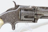 CASED & ENGRAVED Antique SMITH & WESSON Model 1-1/2 .32 Caliber REVOLVER
WILD WEST S&W Spur Trigger with PEARL GRIPS - 19 of 20