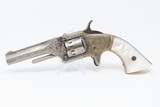 GILDED AGE GILDED AGE Antique EngAntique Engraved AMERICAN STANDARD TOOL Tip-Up .22 RevolverManufactured by MANHATTAN FIREARMS Co. with PEARL GRIPS - 2 of 17