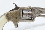 GILDED AGE GILDED AGE Antique EngAntique Engraved AMERICAN STANDARD TOOL Tip-Up .22 RevolverManufactured by MANHATTAN FIREARMS Co. with PEARL GRIPS - 16 of 17