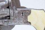 PEPPERBOX Cased ENGRAVED, Ivory MEYERS BREVETE 7mm Pinfire Revolver Antique Stately Folding Trigger with ANTIQUE IVORY GRIPS - 7 of 20