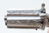 PEPPERBOX Cased ENGRAVED, Ivory MEYERS BREVETE 7mm Pinfire Revolver Antique Stately Folding Trigger with ANTIQUE IVORY GRIPS - 11 of 20