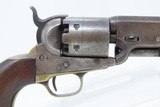 Antebellum COLT Model 1851 NAVY .36 Caliber PERCUSSION Revolver Antique 1856 Production with Initials & Lots of Holster Wear - 19 of 20