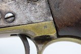 Antebellum COLT Model 1851 NAVY .36 Caliber PERCUSSION Revolver Antique 1856 Production with Initials & Lots of Holster Wear - 7 of 20