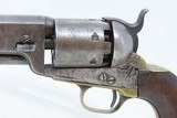 Antebellum COLT Model 1851 NAVY .36 Caliber PERCUSSION Revolver Antique 1856 Production with Initials & Lots of Holster Wear - 4 of 20
