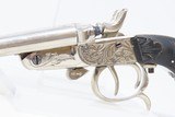 ENGRAVED Antique DOUBLE BARREL Belgian Percussion SIDE x SIDE Pocket Pistol ENGRAVED .380 Self Defense Pocket Pistol! - 4 of 17
