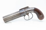 ANTIQUE Allen & Thurber WORCHESTER PERIOD .31 Bar Hammer PEPPERBOX Revolver First American Double Action Revolving Percussion Pistol - 2 of 16