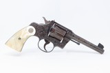 1941 LETTERED Engraved Mother-of-Pearl COLT OFFICERS MODEL .38 SPL Revolver SHIPPED to YOUNGSTOWN, OHIO in 1941! - 13 of 20