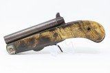 Scarce 1800s HORSEMAN’S POCKET KNIFE/PISTOL .36 Caliber Percussion AntiqueMULTI-TOOL w DAMASCUS BARREL & HORN GRIPS - 2 of 14