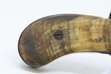 Scarce 1800s HORSEMAN’S POCKET KNIFE/PISTOL .36 Caliber Percussion AntiqueMULTI-TOOL w DAMASCUS BARREL & HORN GRIPS - 13 of 14