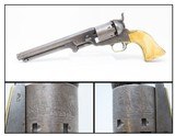 FANTASTIC 3rd Model COLT Model 1851 NAVY .36 Caliber Revolver Antique IVORY MADE in 1853 with ANTIQUE IVORY GRIPS! - 1 of 22