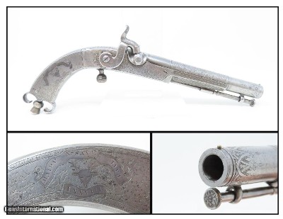78th HIGHLANDERS SCOTTISH Ram’s Horn Pistol .475 Caliber MAIDA ASSAYE JAVA
Engraved Sidearm from Scotland Commemorating Battles