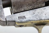 ANTEBELLUM Antique COLT Model 1849 POCKET .31 Caliber PERCUSSION Revolver
With Civil War Era Penny, Powder Flask, Match Tin - 7 of 25
